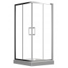 Triton 36", Douche en coin carré noir