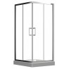 Triton 40", Douche en coin carré noir