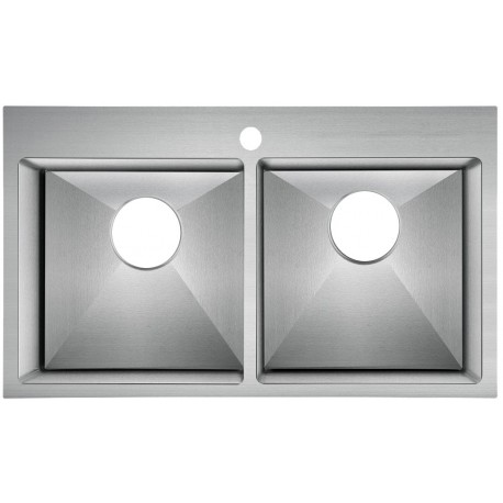 Galaxie, évier de cuisine Double noir Anthracite 30''