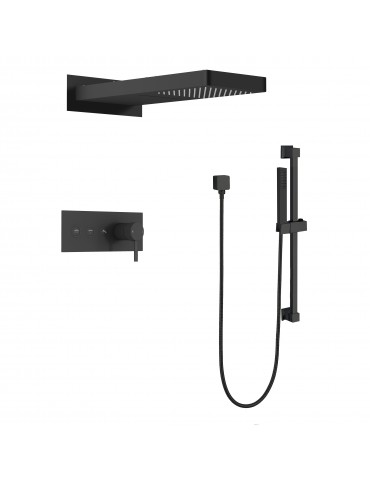 Ares, Robinet de douche noir mat