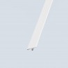 Moulure blanche en T pour mur PVC 4mm