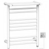 Wall-Mounted Matte White Electric Towel Warmer – Heat