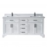 Solid wood double vanity VELA 72"