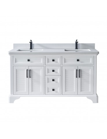VELA 60" Solid wood double vanity