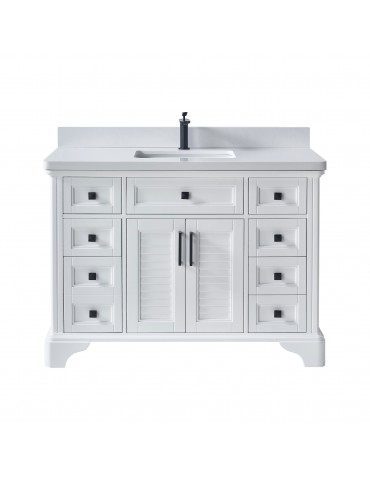 VELA 48" Vanité en bois massif