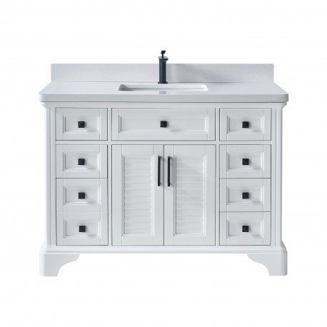VELA 48" Vanité en bois massif