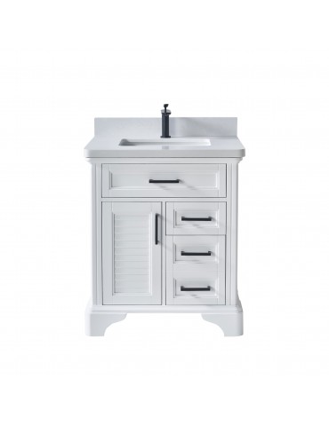VELA 30" Vanité en bois massif