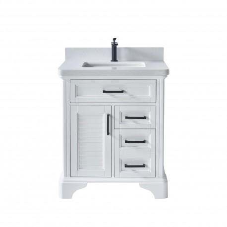 VELA 30" Vanité en bois massif