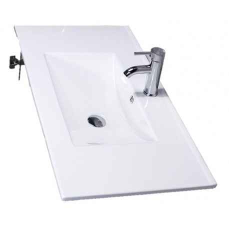 Comptoir en céramique de 48'' avec lavabos inclus