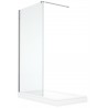 Douche en verre style Italienne, finie chrome