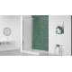 Douche en verre style Italienne, finie chrome