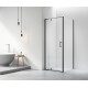 Douche carré noir à charnière, Collection META