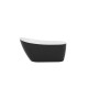 54" Freestanding Bath – Glossy black – Caelus