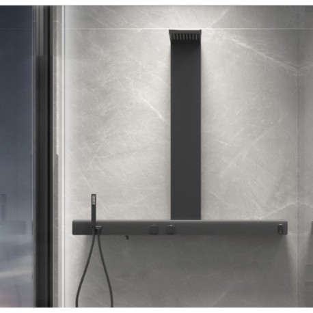 Coéos, robinet de douche noir mat