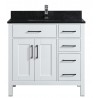 Vanité de salle de bain Goli 36" – bois massif blanc