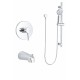 Shower faucet with bath spout – Chrome, Kami Collection