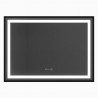 Miroir de salle de bain fini noir 24 × 36" – Collection Bluesync