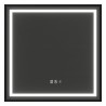 Miroir de salle de bain avec fini noir 36 × 36" – Collection Bluesync