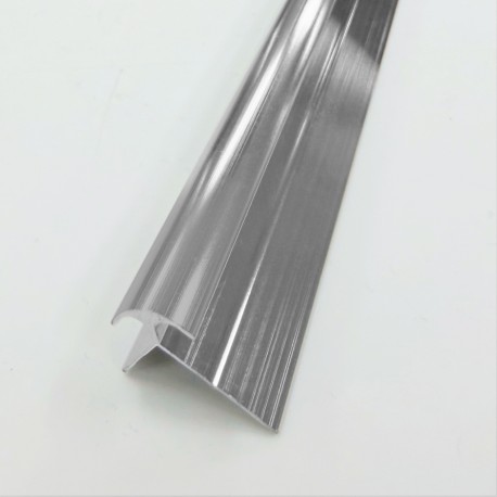 Silver external PVC wall molding, 4 mm