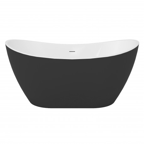 Bain autoportant 60" Noir lustré – Bertha