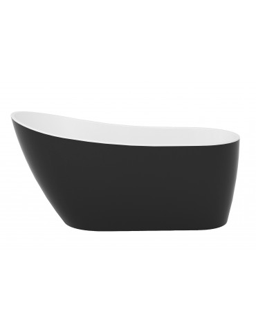 54" Freestanding Bath – Glossy black – Caelus