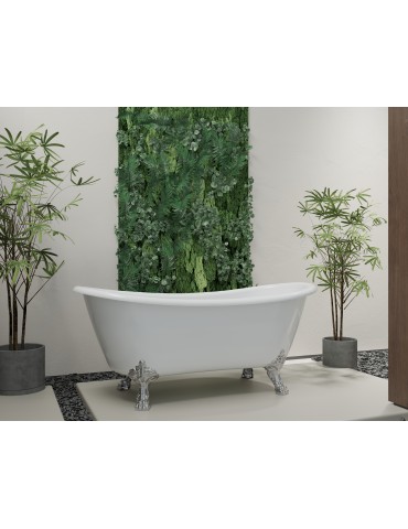 59" Freestanding Bath – Glossy White – Nyros