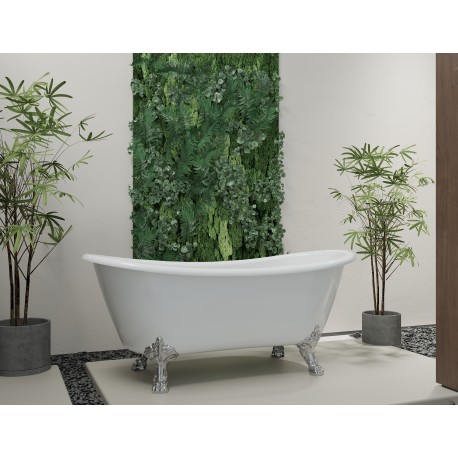 Bain autoportant 59" blanc lustré – Nyros