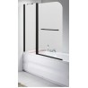 Bath tub shower door Beyla black new generation