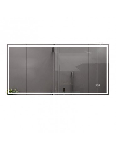 Miroir LED rectangulaire, 48 × 28", collection Biela