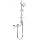 Robinet de douche chrome avec sélecteur thermostatique
