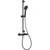 Hélénos, Black shower faucet with thermostatic shower mixer