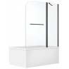 Bath tub shower door Beyla black new generation
