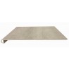 Marche et contremarche d'escalier ronde en SPC, couleur Taupe, collection Valtrixis