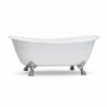 59" Freestanding Bath – Glossy White – Nyros