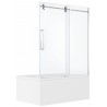 Porte de douche sur bain Myo finition Chrome