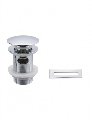 Brushed bathtub drain with overflow