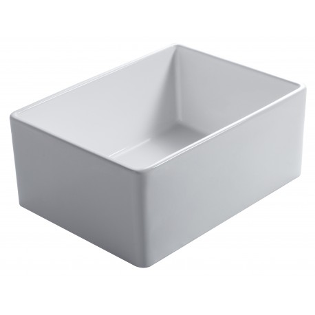Balios, 24" Évier en porcelaine blanc lustré