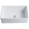 Balios, 30" Évier en porcelaine blanc lustré