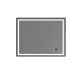 LED Rectangular Mirror, 48 × 36", Bluesync Collection