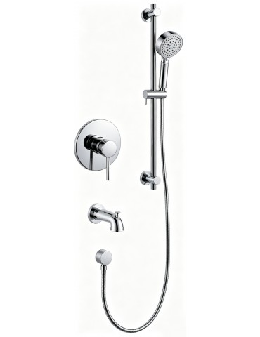 Robinet de douche avec bec de bain – Chrome, Collection Kami
