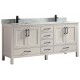 Vanité de salle de bain Goli 72'' – bois massif greige