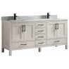 Vanité de salle de bain Goli 72'' – bois massif greige