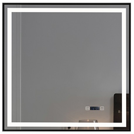Mirror, 36 × 36", black finish, Bluesync collection