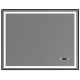 LED Rectangular Mirror, 48 × 36", Bluesync Collection