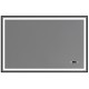 LED Rectangular Mirror, 60 × 40", black finish, Bluesync Collection