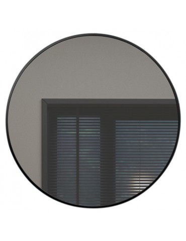 Round Mirror, 24", black finish, Orbita collection