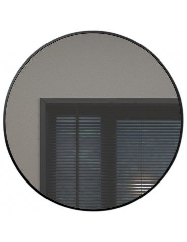 Round Mirror, 28", black finish, Orbita collection