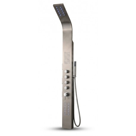 Éos, Colonne de douche chrome avec LED