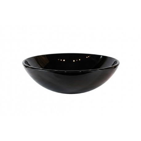 Persée, Lavabo en verre noir