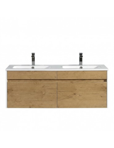 Java 48" Mo Oak , Vanité Double flottante